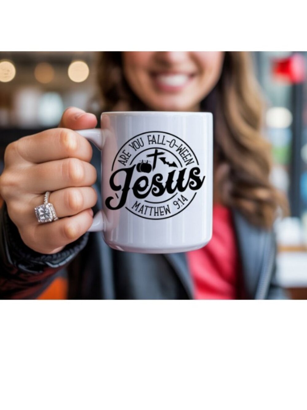 Fall-O-Ween Jesus Coffee Mug Religious Fall Cup Cute Christian Faith Gift